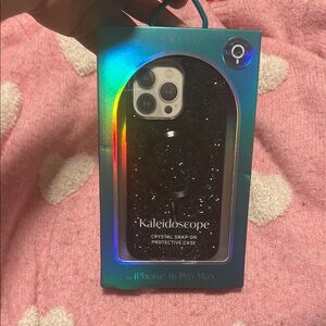 Kaleidoscope Black Crystal Case for iPhone 16 Pro Max